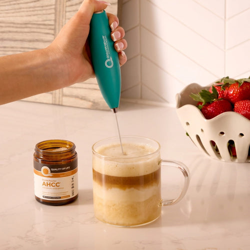 AHCC® - Kinoko® Powder + Free Frother